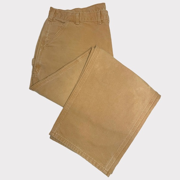 Carhartt - Loose Fit Washed Duck Utility Work Pant - Brown - 44x32 - Picture 3 of 7